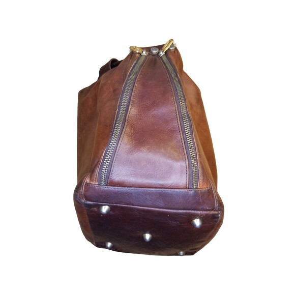 Marino Orlandi Bucket Sling Shoulder Bag Brown Italian Leather READ DESCRIPTION - Picture 4 of 8